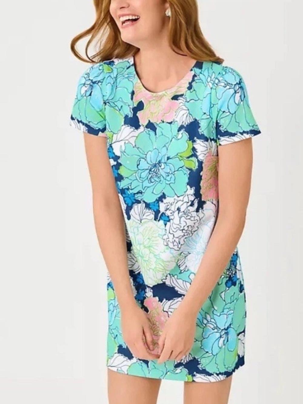 Lilly Pulitzer Melodie Dress Romper *Starlight Navy Hibiscus*  Size Small